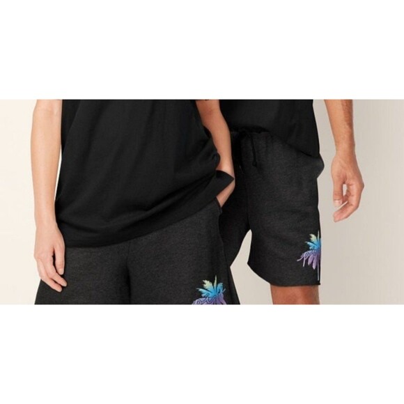 VS PINK OUTFIT PALM TREE SHINE SET TROPICAL L dad shorts tank - Picture 8 of 9